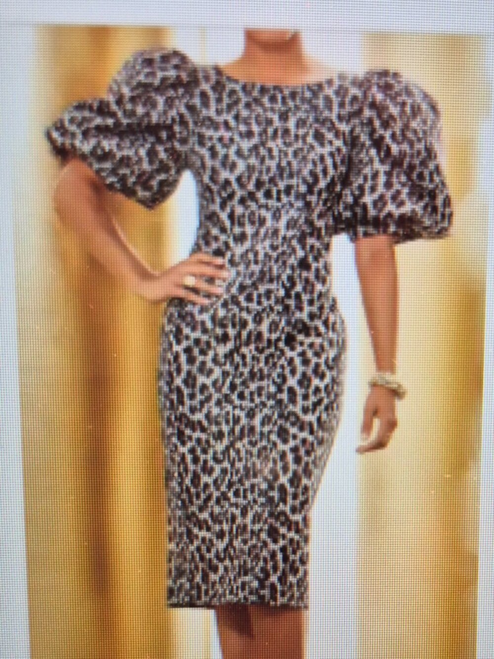 Ashro Leopard Print Dinner Dress Large (NWT)